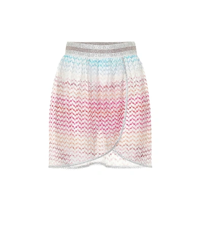 Shop Missoni Crochet Knit Miniskirt In Multicoloured
