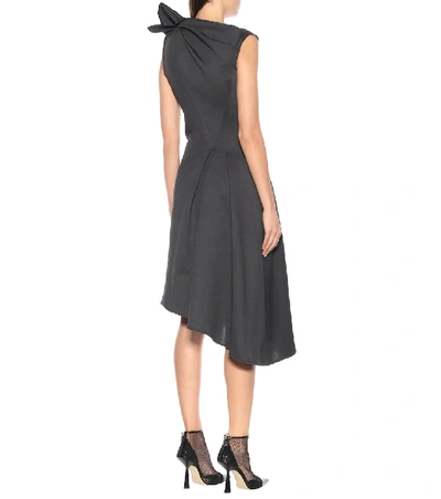 Shop Maticevski Paramour Asymmetric Midi Dress In Black