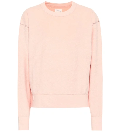 Shop Rag & Bone Cotton-blend Terry Sweatshirt In Pink