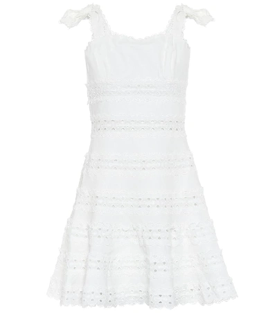 Shop Zimmermann Kirra Linen Minidress In White