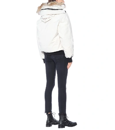 Shop Canada Goose Chilliwack Down Bomber Jacket In White