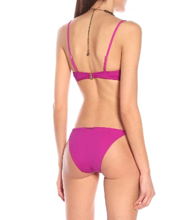 Shop Stella Mccartney Embellished Triangle Bikini Top In Pink