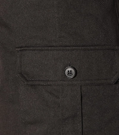 Shop Saint Laurent Cotton Minidress In Black