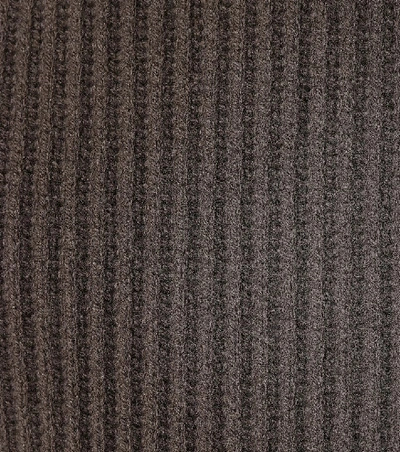 Shop Rick Owens Ribbed Wool Turtleneck Sweater In Black