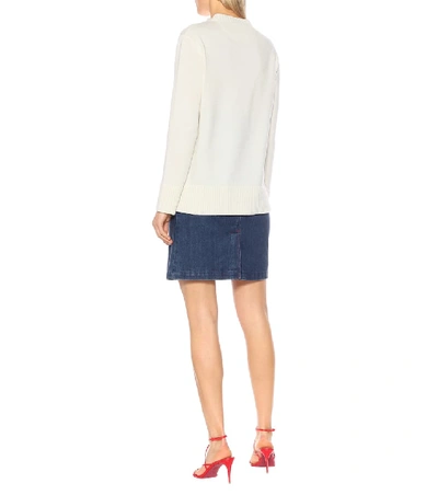 Shop Valentino Wool And Cashmere Sweater In White