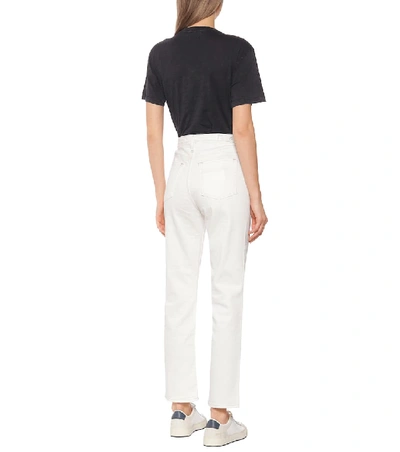 Shop Ag Isabelle High-rise Straight Jeans In White