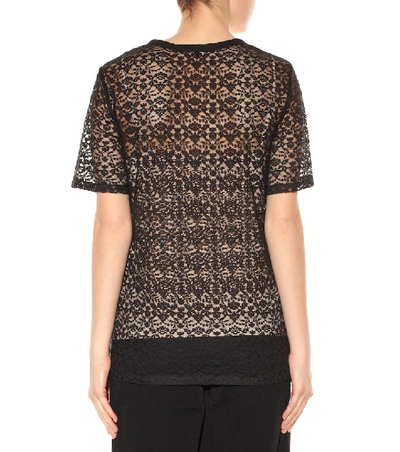 Shop Stella Mccartney Embroidered Cotton Lace Top In Black