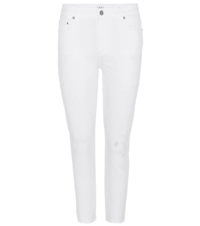 Shop Citizens Of Humanity Rocket Crop High-rise Skinny Jeans In White