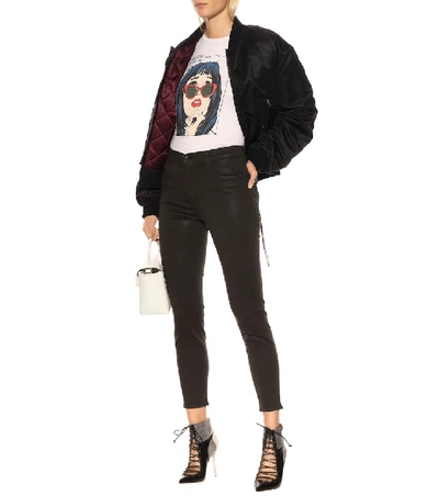 Shop J Brand Alana High-rise Skinny Jeans In Black