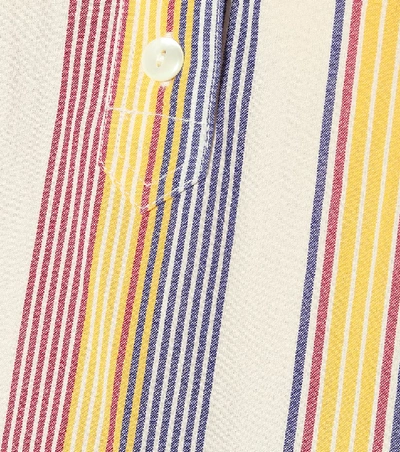 Shop Apc Loula Striped Cotton Blouse In Multicoloured