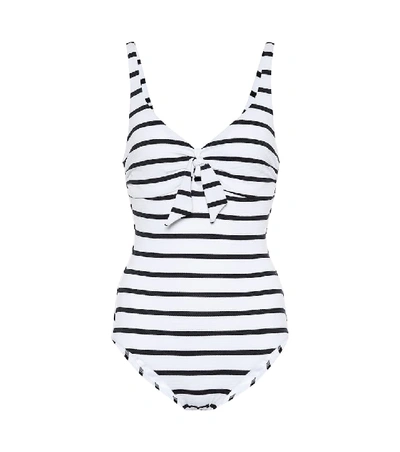 Shop Melissa Odabash Lisbon Striped One-piece Swimsuit In White