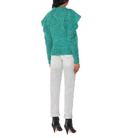 Shop Isabel Marant Ivelyne Mohair-blend Sweater In Green