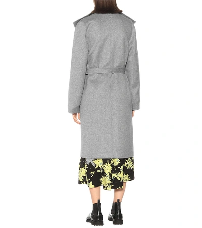Shop Joseph Lima Double-face Cashmere Coat In Grey