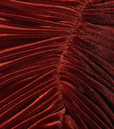Shop Alexandre Vauthier Velvet Minidress In Red