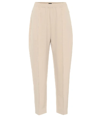 Shop Joseph Dalton Wool-blend Straight Pants In Beige
