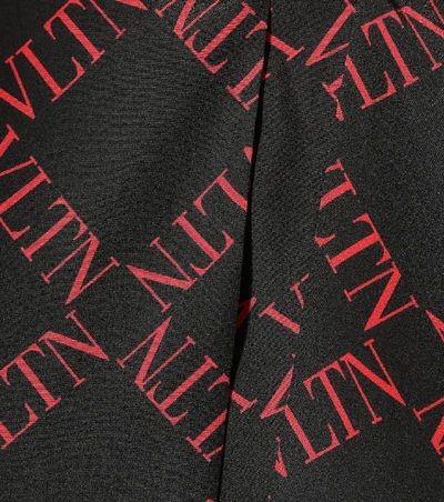 Shop Valentino Printed Silk Blouse In Black