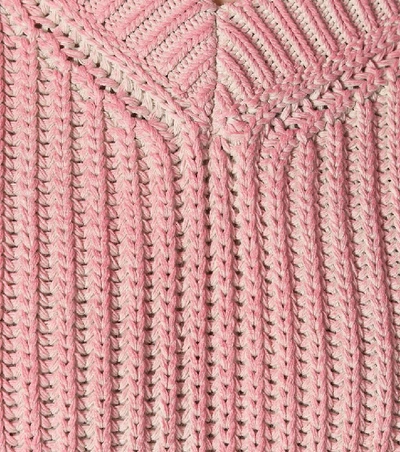 Shop Jacquemus Le Pull Soleil Cotton Sweater In Pink