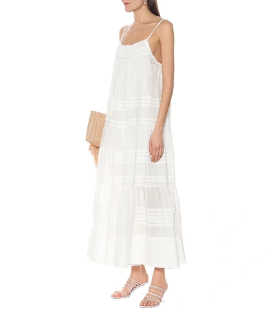 Shop Lee Mathews Gigi Ramie Maxi Dress In White