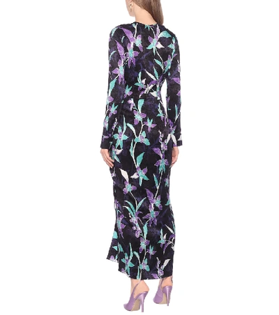 Shop Matériel Tbilisi Floral-jacquard Cutout Midi Dress In Multicoloured