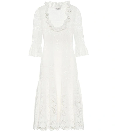 Shop Alexander Mcqueen Cotton-blend Crochet Dress In White