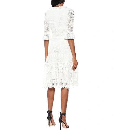 Shop Alexander Mcqueen Cotton-blend Crochet Dress In White