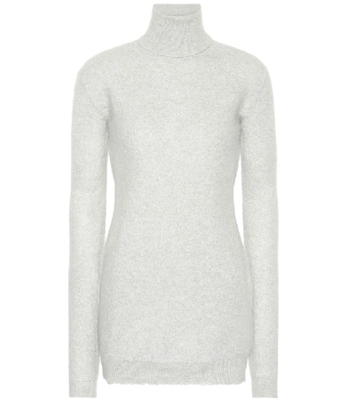 Shop Ben Taverniti Unravel Project Cashmere Turtleneck Sweater In Grey