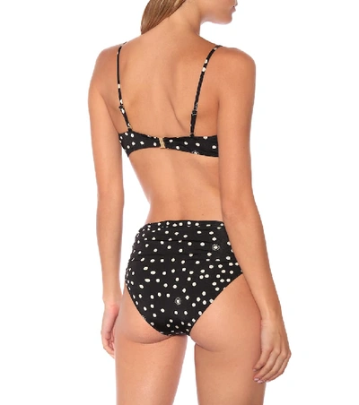 Shop Stella Mccartney Polka-dot Bikini Top In Black