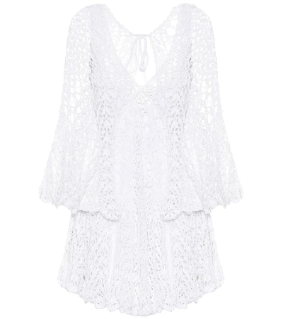 Shop Anna Kosturova Chloé Crochet-cotton Minidress In White