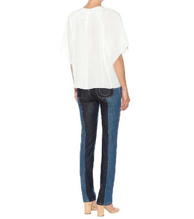 Shop Chloé Silk Blouse In White