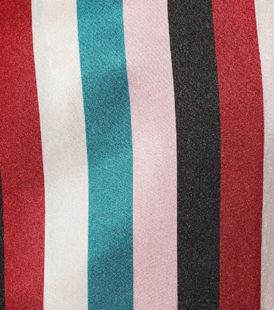 Shop Asceno Striped Silk Pajama Pants In Multicoloured
