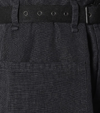 Shop Isabel Marant Étoile Rike High-rise Cotton-blend Shorts In Black