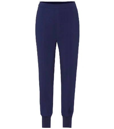 Shop Stella Mccartney Julia High-rise Tapered Pants In Blue