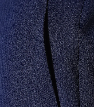 Stella Mccartney Julia High-rise Tapered Crepe Trousers In Blue