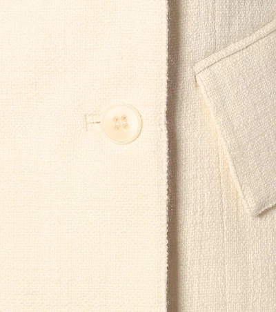 Shop Tibi Wool And Cotton-blend Blazer In White