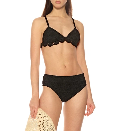 Shop Anna Kosturova Crochet Bikini Bottoms In Black