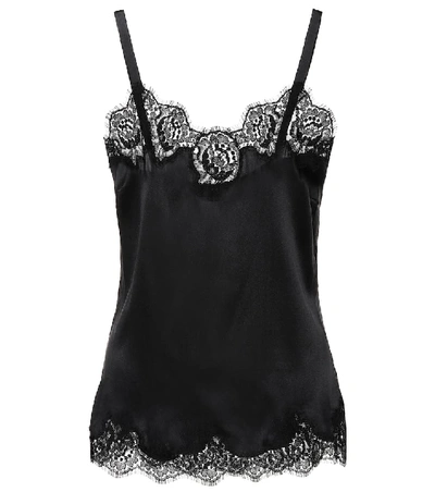 Dolce & Gabbana Dolce&gabbana Lace Trim Camisole In Black