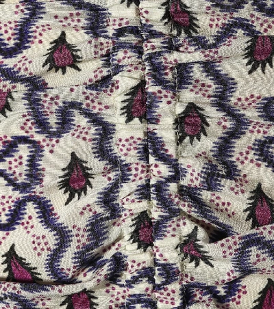 Shop Isabel Marant Andora Printed Silk Top In Multicoloured