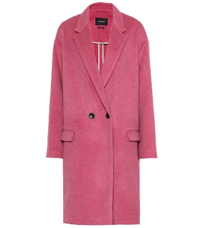 Shop Isabel Marant Filipo Wool And Cashmere-blend Coat In Pink