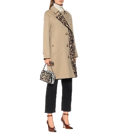 Shop Burberry Cotton-gabardine Coat In Beige