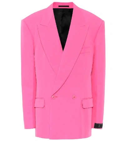 Shop Vetements Oversized Twill Blazer In Pink