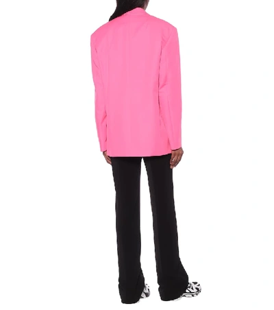Shop Vetements Oversized Twill Blazer In Pink