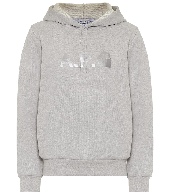 A.p.c. P.c.a.c. X Carhartt Wip Hooded Sweatshirt In Grey | ModeSens