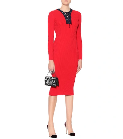 Shop Diane Von Furstenberg Jersey Midi Dress In Red