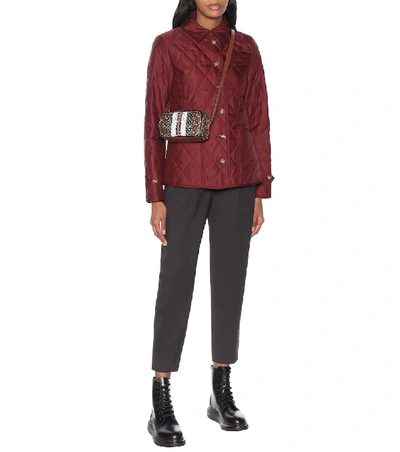 Shop Burberry Fernleigh Quilted Jacket In Red