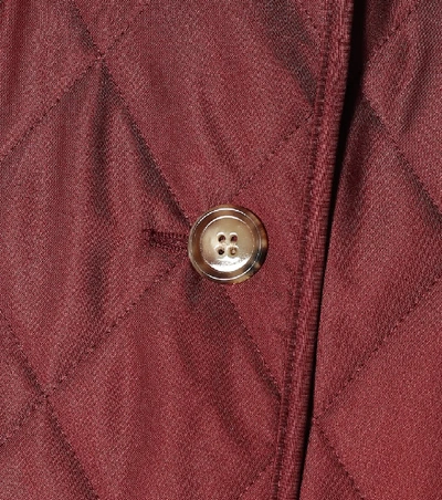 Burberry Fernleigh Thermoregulated Diamond Quilted Jacket In Red