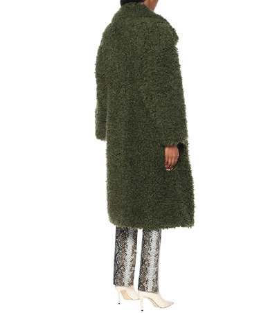 Shop Stand Studio Nicoletta Faux-fur Teddy Coat In Green