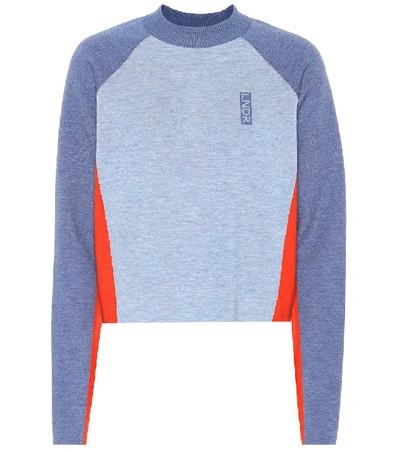 Shop Lndr Snug Cropped Sweater In Blue