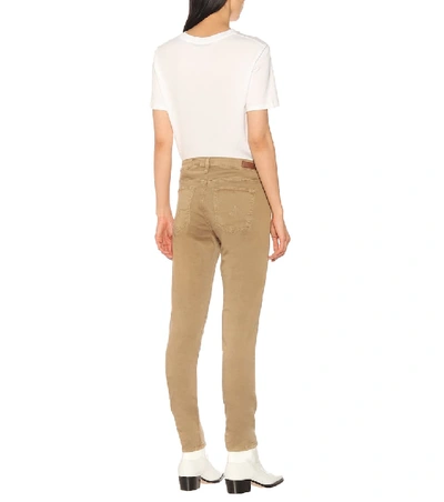 Shop Ag The Prima Mid-rise Cigarette Jeans In Brown