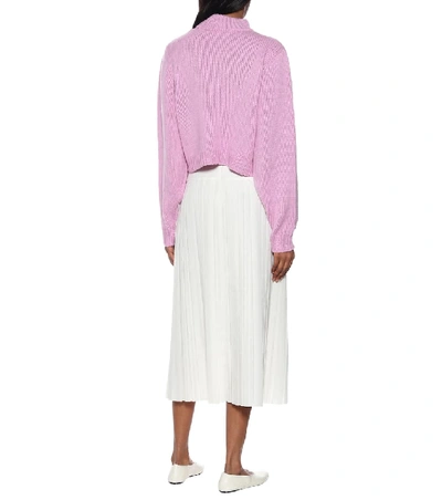 Shop The Row Tabeth Cropped Cashmere Sweater In Pink