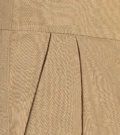 Shop Diane Von Furstenberg Shiana Linen-blend Shorts In Beige